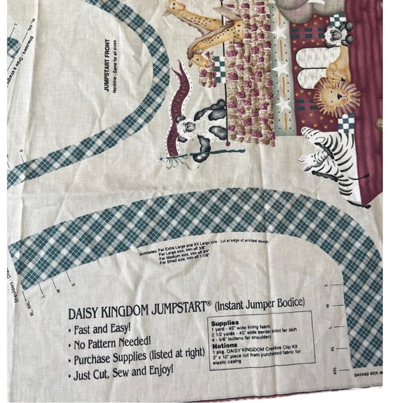 1997 Daisy Kingdom Jumpstart #154300 “Country Noah” Instant Jumper Bodice Panel - Picture 4 of 9